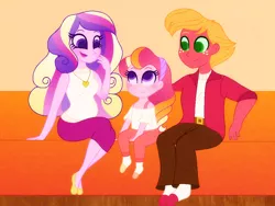 Size: 1024x768 | Tagged: safe, artist:carouselunique, derpibooru import, big macintosh, princess cadance, oc, oc:honeycrisp blossom, honeycrisp tales, equestria girls, alternate universe, cadmac, cute, dean cadance, female, male, offspring, parent:big macintosh, parent:princess cadance, parents:cadmac, pregnant, pregnant equestria girls, shipping, straight