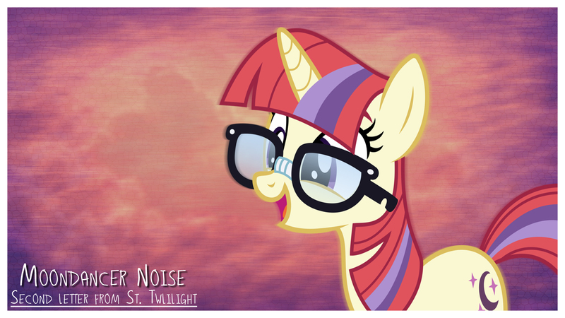 Size: 1920x1080 | Tagged: artist:cloudyskie, artist:nero-inferno, derpibooru import, edit, glasses, happy, moondancer, photo frame, safe, solo, song reference, vector, wallpaper, wallpaper edit