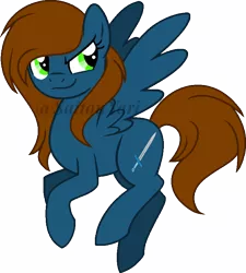 Size: 600x668 | Tagged: safe, artist:t-aroutachiikun, derpibooru import, oc, oc:lightning blade, unofficial characters only, pegasus, pony, base used, female, mare, simple background, solo, spread wings, transparent background, watermark, wings