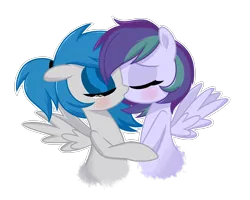 Size: 3000x2400 | Tagged: safe, artist:darkynez, derpibooru import, oc, oc:spooky glare, oc:violet blaze, unofficial characters only, pony, female, kissing, lesbian, oc x oc, shipping, simple background, transparent background