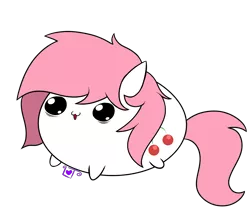 Size: 2300x2000 | Tagged: safe, artist:lullabytrace, derpibooru import, oc, oc:cherry cerise, unofficial characters only, pony, blob, cute, simple background, solo, transparent background