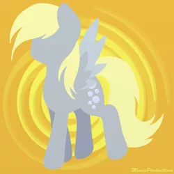 Size: 1024x1024 | Tagged: safe, artist:mimicproductions, derpibooru import, derpy hooves, pony, lineless, minimalist, modern art, signature, solo