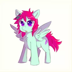 Size: 900x900 | Tagged: safe, artist:lupeylycan, derpibooru import, oc, unofficial characters only, pegasus, pony, heart eyes, wingding eyes