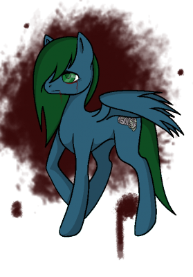 Size: 279x400 | Tagged: dead source, semi-grimdark, derpibooru import, oc, oc:sagelight, unofficial characters only, pony, undead, zombie, blood, brain, cutie mark, death, female, green eyes, large wings, sharp teeth, simple background, solo, teeth, transparent background, wings
