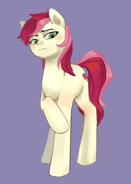 Size: 1545x2160 | Tagged: safe, artist:facerenon, derpibooru import, roseluck, earth pony, pony, female, mare, solo, standing