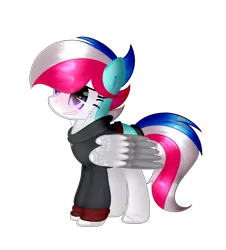 Size: 2113x2341 | Tagged: safe, artist:doux-ameri, derpibooru import, oc, oc:silver stars, unofficial characters only, pegasus, pony, base used, clothes, female, high res, hoodie, mare, simple background, solo, transparent background