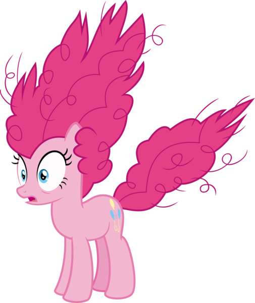 Size: 3000x3561 | Tagged: safe, artist:sollace, derpibooru import, pinkie pie, pony, honest apple, .svg available, messy mane, open mouth, shocked, simple background, solo, transparent background, vector