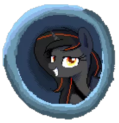 Size: 552x570 | Tagged: safe, artist:acersiii, derpibooru import, oc, oc:luminous siren, unofficial characters only, pony, unicorn, bust, colored pupils, grin, pixel art, portrait, simple background, smiling, solo, transparent background