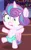 Size: 313x504 | Tagged: safe, derpibooru import, screencap, princess flurry heart, pony, a flurry of emotions, baby, baby pony, bipedal, cloth diaper, cropped, diaper, hungry, safety pin, solo, standing, standing on one leg, stomach growl, stomach noise