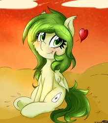 Size: 1280x1455 | Tagged: safe, artist:freefraq, derpibooru import, oc, oc:flower, unofficial characters only, pegasus, pony, heart, smiling, solo