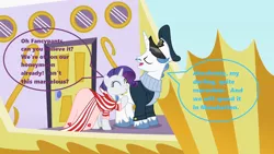 Size: 1280x720 | Tagged: safe, derpibooru import, edit, edited screencap, screencap, fancypants, rarity, pony, season 2, sweet and elite, becoming popular, female, honeymoon, husband and wife, male, married couple, raripants, shipping, straight, yacht