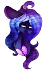 Size: 1522x2135 | Tagged: safe, artist:immagoddampony, derpibooru import, oc, oc:canella, unofficial characters only, orbite, original species, pony, bust, portrait, sad, simple background, solo, transparent background