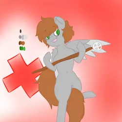 Size: 1000x1000 | Tagged: safe, artist:silverstrings, derpibooru import, oc, oc:silver strings, unofficial characters only, pegasus, pony, healer, male, medic, solo, stallion
