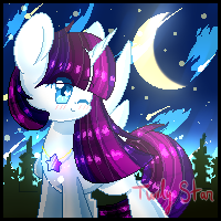 Size: 200x200 | Tagged: safe, artist:twily-star, derpibooru import, oc, oc:twily star, unofficial characters only, alicorn, pony, female, mare, night, pixel art, solo