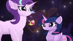 Size: 8168x4597 | Tagged: safe, artist:remcmaximus, derpibooru import, starlight glimmer, twilight sparkle, twilight sparkle (alicorn), alicorn, pony, celestial advice, absurd resolution, crying, equestrian pink heart of courage, fluffy, liquid pride