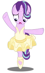 Size: 3100x4960 | Tagged: safe, artist:remcmaximus, derpibooru import, starlight glimmer, pony, unicorn, a royal problem, absurd resolution, ballerina, clothes, female, glimmerina, mare, simple background, solo, transparent background, vector