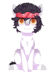 Size: 374x500 | Tagged: safe, artist:shiromidorii, derpibooru import, oc, oc:brody, unofficial characters only, earth pony, pony, animated, bandana, blinking, chest fluff, gif, looking at you, male, pixel art, simple background, solo, stallion, tail wag, transparent background