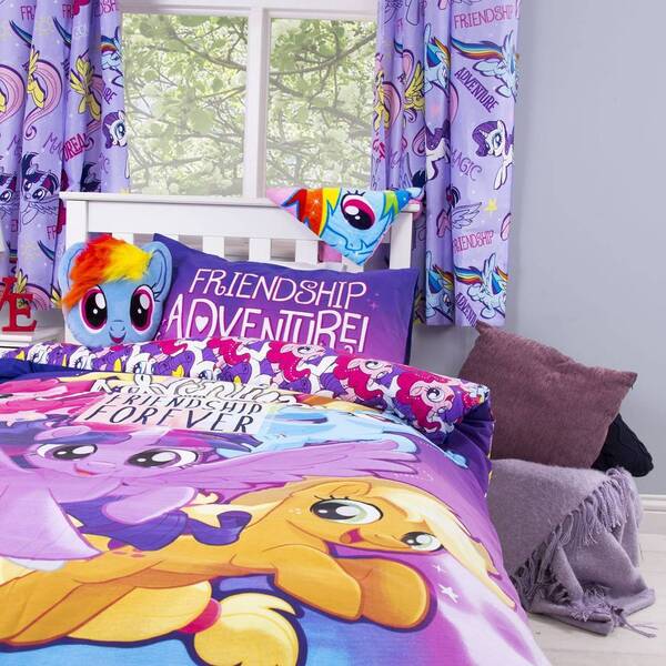 Size: 1080x1080 | Tagged: safe, derpibooru import, applejack, pinkie pie, rainbow dash, rarity, twilight sparkle, twilight sparkle (alicorn), alicorn, pony, my little pony: the movie, adventure, bedding, bedroom, curtain, cute, dreams, friendship, friendship adventure, instagram, magic, merchandise, pillow, towel