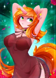 Size: 1800x2500 | Tagged: suggestive, artist:koveliana, derpibooru import, edit, oc, oc:debra rose, unofficial characters only, anthro, breasts, clothes, female, see-through, solo, solo female, transparent