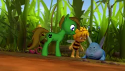 Size: 1366x768 | Tagged: safe, derpibooru import, oc, oc:ian, unofficial characters only, pony, 3d, barely pony related, cgi, maya the bee, self insert