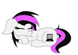 Size: 1024x729 | Tagged: safe, artist:tomboygirl45, derpibooru import, oc, unofficial characters only, earth pony, pony, female, mare, simple background, sleeping, solo, white background