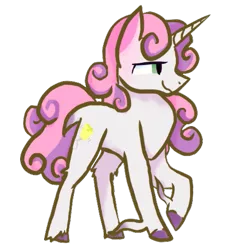 Size: 507x521 | Tagged: safe, artist:ashleybances, derpibooru import, sweetie belle, pony, alternate cutie mark, older, simple background, solo, transparent background, unshorn fetlocks