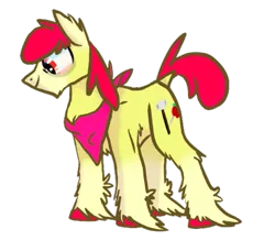 Size: 575x501 | Tagged: safe, artist:ashleybances, derpibooru import, apple bloom, pony, alternate cutie mark, older, simple background, solo, transparent background, unshorn fetlocks