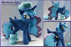 Size: 3872x2559 | Tagged: safe, artist:baraka1980, derpibooru import, princess luna, pony, clothes, hat, high res, irl, photo, plushie, socks, solo, striped socks