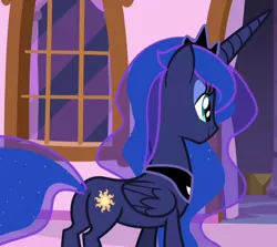 Size: 584x522 | Tagged: safe, derpibooru import, screencap, princess luna, pony, a royal problem, cropped, female, mare, plot, solo, swapped cutie marks