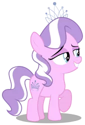 Size: 2041x3000 | Tagged: safe, artist:brony-works, derpibooru import, diamond tiara, earth pony, pony, female, filly, high res, jewelry, lidded eyes, raised hoof, simple background, smug, solo, tiara, transparent background, vector