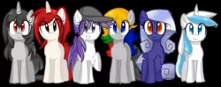 Size: 1024x405 | Tagged: dead source, safe, artist:marytheechidna, derpibooru import, oc, unofficial characters only, pony, console ponies, famicom, gamecube, looking at you, nintendo, nintendo 64, nintendo entertainment system, simple background, super nintendo, video game, wii