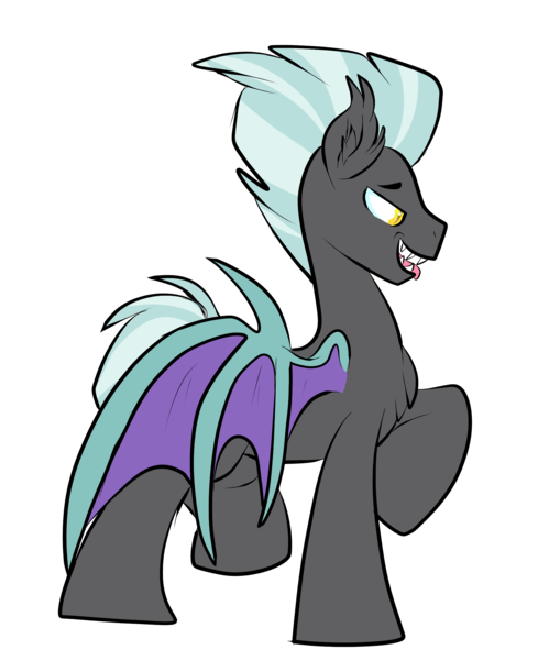 Size: 1950x2300 | Tagged: safe, artist:heyerika, derpibooru import, thunderlane, bat pony, pony, bat ponified, flat colors, male, race swap, simple background, solo, species swap, stallion, transparent background