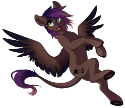 Size: 1100x956 | Tagged: safe, artist:silentwulv, derpibooru import, oc, oc:evening howler, unofficial characters only, pegasus, pony, female, flying, leonine tail, mare, simple background, solo, transparent background