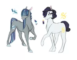 Size: 4163x3240 | Tagged: safe, artist:xenalollie, deleted from derpibooru, derpibooru import, oc, unofficial characters only, earth pony, pony, absurd resolution, female, high res, magical lesbian spawn, male, mare, offspring, parent:coloratura, parent:octavia melody, parents:taviratura, simple background, sketch, stallion, white background