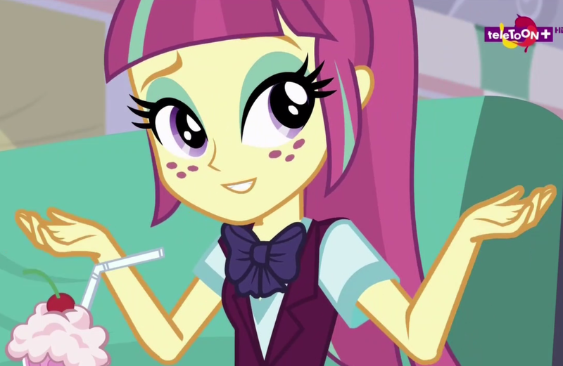 Size: 1349x879 | Tagged: safe, derpibooru import, edit, edited screencap, screencap, sour sweet, equestria girls, spoiler:eqg specials, clothes, crystal prep academy uniform, female, inverted mouth, school uniform, solo