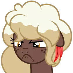 Size: 7000x7000 | Tagged: safe, artist:besttubahorse, derpibooru import, oc, oc:sweet mocha, unofficial characters only, pony, absurd resolution, angry, bust, female, freckles, frown, mare, portrait, simple background, solo, transparent background, unamused, vector