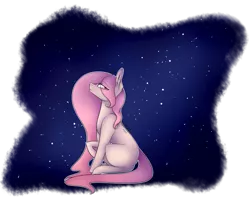 Size: 2685x2149 | Tagged: safe, artist:sweetmelon556, derpibooru import, oc, oc:pastel eclipse, unofficial characters only, earth pony, pony, female, high res, mare, night, simple background, sitting, solo, transparent background