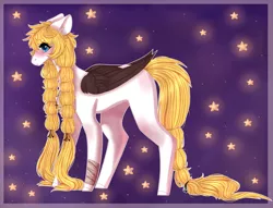 Size: 2229x1707 | Tagged: safe, artist:nightstarss, derpibooru import, oc, oc:nameless, unofficial characters only, pegasus, pony, colored wings, female, mare, side view, solo