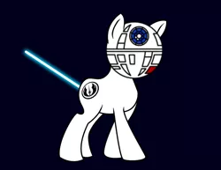 Size: 900x695 | Tagged: safe, artist:vitalspark, derpibooru import, oc, oc:death star, unofficial characters only, pony, death star, lightsaber, may the fourth be with you, simple background, solo, star wars, weapon