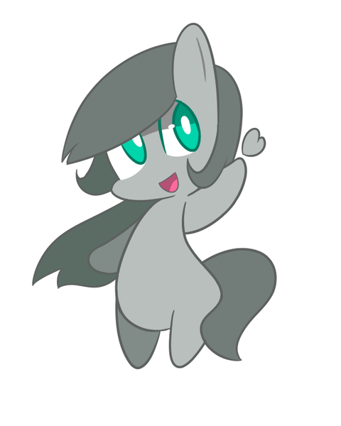 Size: 600x750 | Tagged: safe, artist:surplusflow, derpibooru import, oc, oc:ashen winter, unofficial characters only, pony, chibi, cute, heart, simple background, solo, style emulation, white background