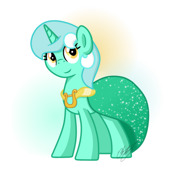 Size: 1000x1000 | Tagged: safe, artist:libbythekautz, derpibooru import, lyra heartstrings, pony, unicorn, clothes, dress, female, gala dress, mare, simple background, smiling, solo, transparent background