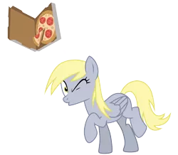 Size: 10930x9525 | Tagged: safe, artist:amarthgul, derpibooru import, derpy hooves, pony, rock solid friendship, absurd resolution, pizza box, simple background, solo, transparent background, vector