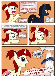 Size: 4000x5500 | Tagged: safe, artist:pananovich, derpibooru import, oc, oc:shadowmoon, oc:silver draw, unofficial characters only, pegasus, pony, unicorn, comic:b.d.s.m., absurd resolution, comic, cutie mark, dialogue, female, freckles, male, mare, shadraw, stallion