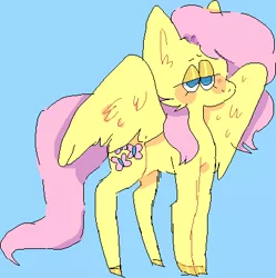 Size: 401x403 | Tagged: safe, artist:seabunniez, derpibooru import, fluttershy, pony, simple background, solo