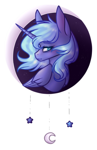 Size: 550x850 | Tagged: safe, artist:peaceouttopizza23, derpibooru import, princess luna, alicorn, pony, crescent moon, female, looking at you, mare, moon, s1 luna, simple background, solo, stars, transparent background