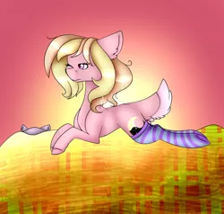Size: 2000x1902 | Tagged: artist:eclispeluna, clothes, deer pony, deer tail, derpibooru import, female, mare, oc, original species, prone, safe, socks, solo, striped socks, unofficial characters only