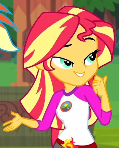 Size: 413x514 | Tagged: safe, derpibooru import, screencap, sunset shimmer, equestria girls, legend of everfree, camp everfree outfits, cropped, female, lidded eyes, solo