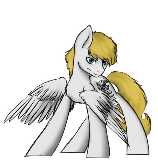 Size: 533x568 | Tagged: safe, artist:mixed42media, derpibooru import, oc, oc:vibrato, unofficial characters only, pegasus, pony, cutie mark, male, simple background, solo, spread wings, transparent background, wings