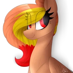 Size: 4000x4000 | Tagged: safe, artist:umiimou, derpibooru import, oc, oc:flame star, unofficial characters only, pegasus, pony, absurd resolution, bust, female, mare, portrait, simple background, solo, transparent background