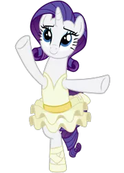 Size: 2200x3050 | Tagged: safe, artist:cheezedoodle96, derpibooru import, rarity, pony, unicorn, a royal problem, .svg available, alternate hairstyle, balancing, ballerina, clothes, cute, female, mare, raribetes, raririna, simple background, skirt, solo, svg, transparent background, tutu, tutu cute, twilarina, vector